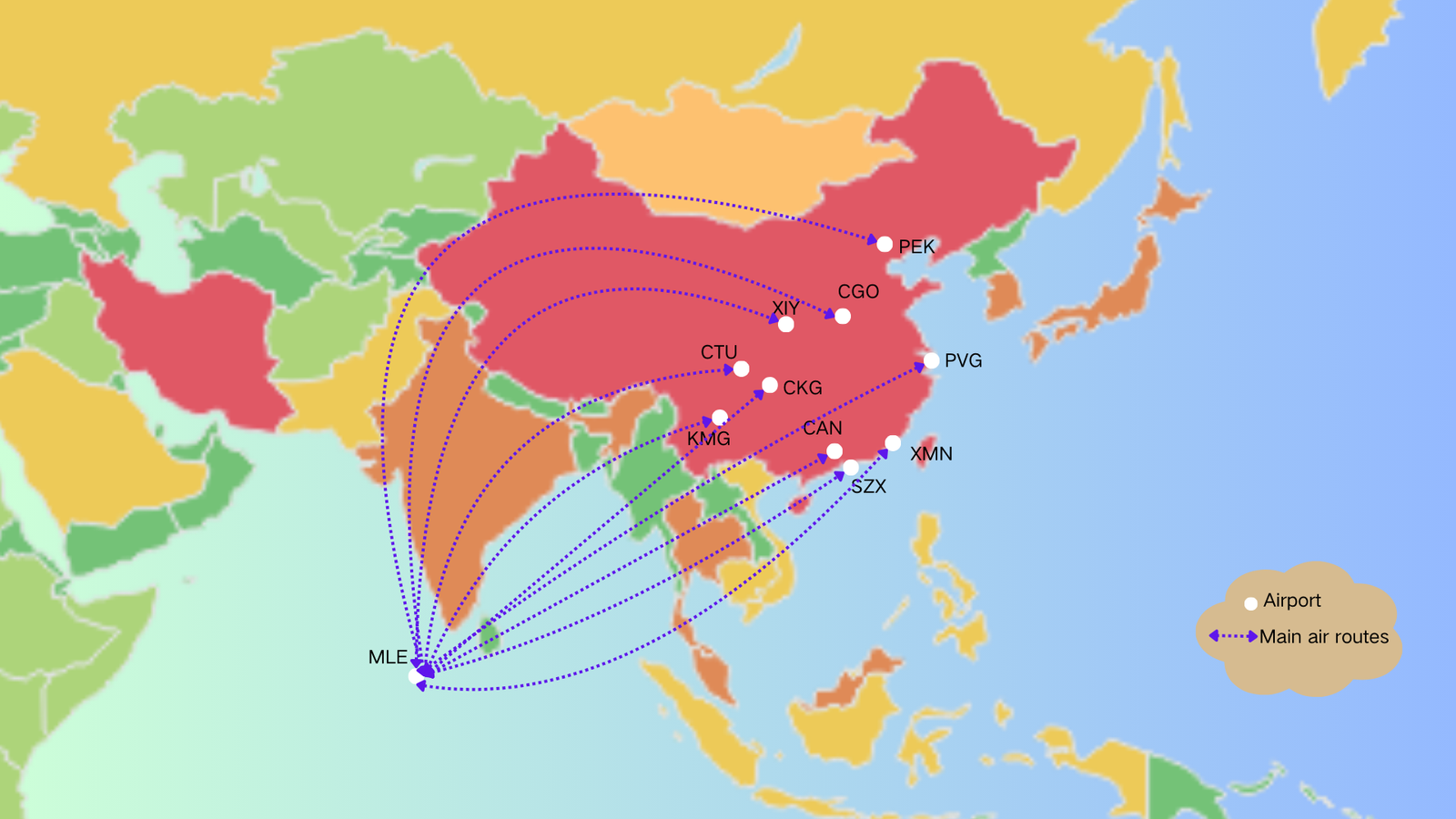 china air freight to Maldives airport